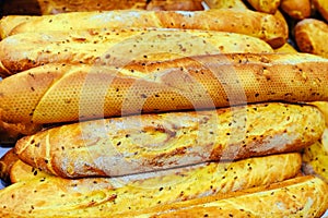 Bread food background brown wheat graine roll lot pastries batch product baked baguette corn