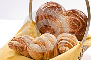 Bread food in a basket