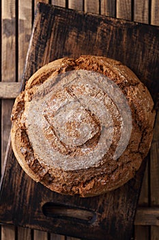 Bread of homemade. Top view