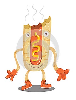 Bread Hot dog mustard monster