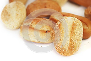 Bread isolated on white