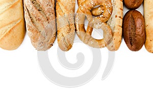 Bread isolated on white background