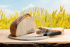 Bread with knife