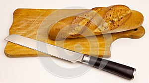 Bread with a knife