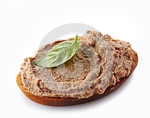 Bread with liver pate