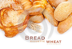 Bread, loaf, baguette, bagel, wheat