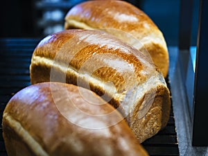 Bread loaf Fresh bake display Bakery shop