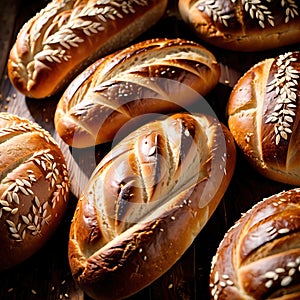 Bread, loaf of freshly baked bread, food meal staple