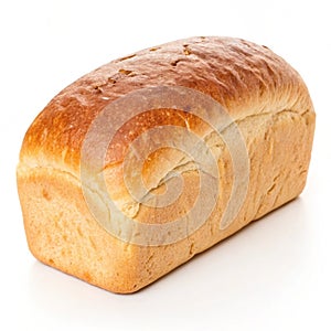 Bread loaf isolated on white background