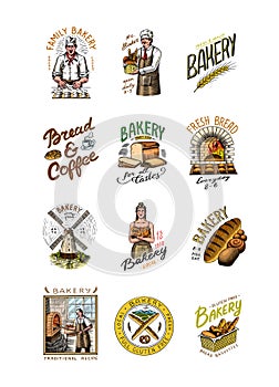 Bread, long loaf or baguette. Engraved hand drawn in old sketch and vintage style for label, logo and menu, bakery shop.