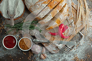 Bread made from flour