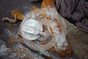 Bread made from flour
