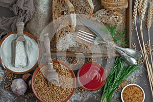 Bread made from flour