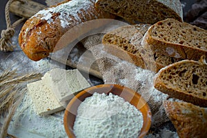 Bread made from flour