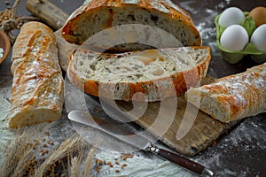 Bread made from flour