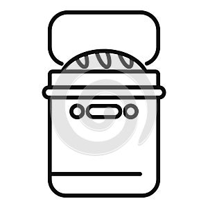 Bread maker machine icon outline baking appliance
