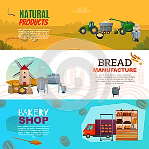 Bread Manufacture Horizontal Banners