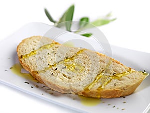 Bread with olive oil and oregano