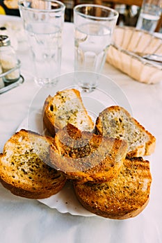 Bread with olives and herbs