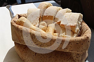 Bread platter in Murano, Italy
