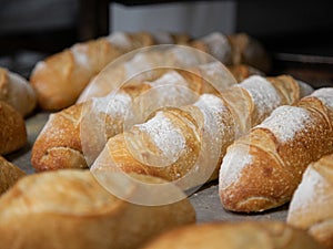 bread in production inside the bakery