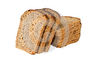Bread with raisin cut by slices