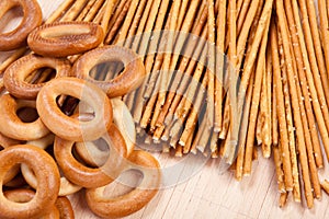 Bread ring and breadsticks