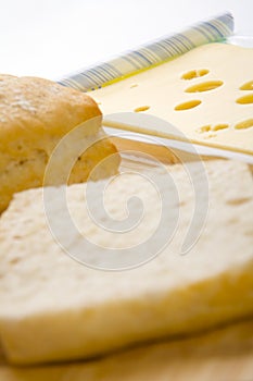 Bread roll and cheese