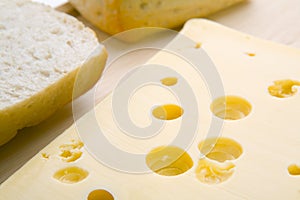 Bread roll and cheese