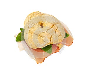 Bread roll friselle with Schwarzwald ham