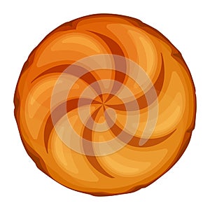 Bread roll round loaf served as a meal accompaniment vector