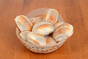 Bread rolls in a basket