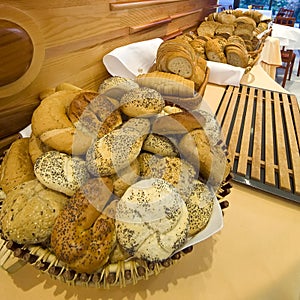 Bread and rolls buffet