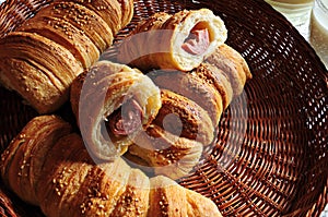 Bread rolls with meat filling