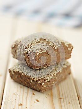 Bread rolls with sesam seeds