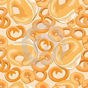 Bread seamless background.