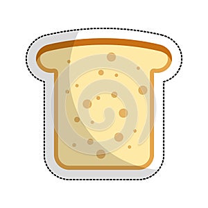 bread slice isolated icon