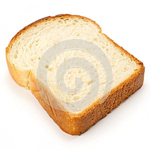 Bread slice isolated on white background