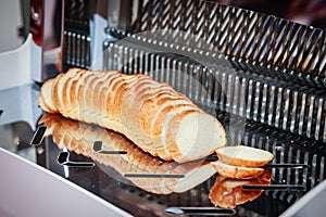 Bread slicer with big loaf