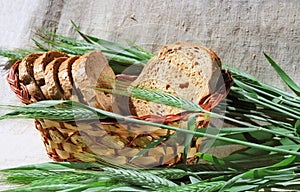 Bread and spicas of rye