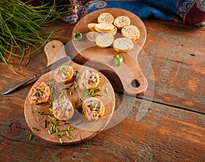 Bread with spreadable sausage