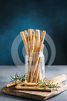 Bread sticks grisini. delisious bread appetier