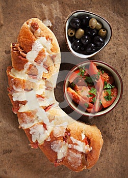 Bread stuffed with cheese