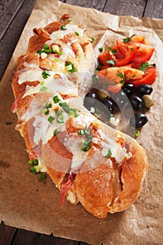 Bread stuffed with cheese