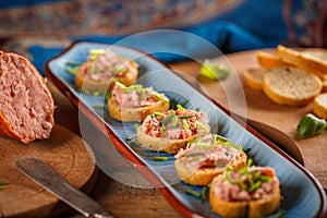 Bread and tea sausage