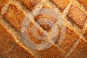 Bread texture, close up view from top.