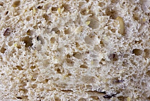 bread texture, slices of multigrain bread.