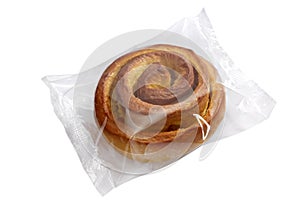 Bread in transparent plastic folie