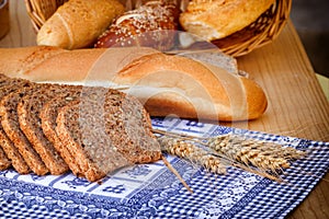 Bread and various baked goods