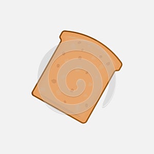 Bread vector icon. Loaf is cut into pieces.